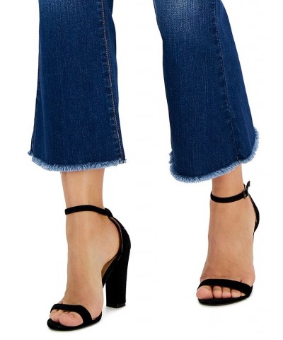 Women's Mid-Rise Cropped Flare-Leg Jeans Blue $22.50 Jeans