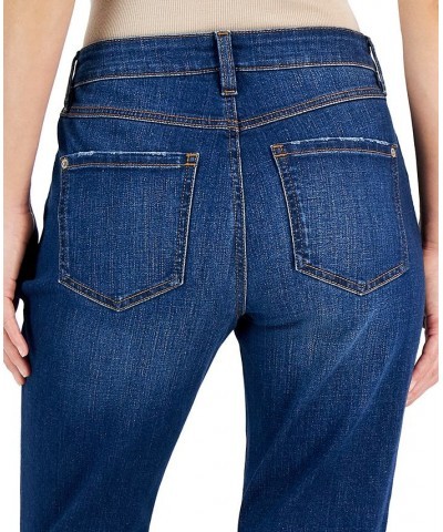 Women's Mid-Rise Cropped Flare-Leg Jeans Blue $22.50 Jeans