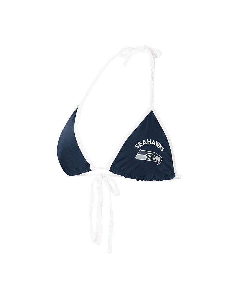 Women's College Navy Seattle Seahawks Perfect Match Bikini Top Navy $17.16 Swimsuits