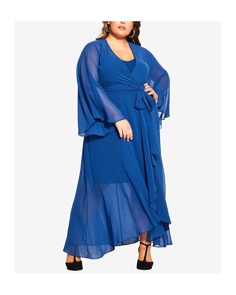 Trendy Plus Size Fleetwood Maxi Dress Deep Blue $52.82 Dresses