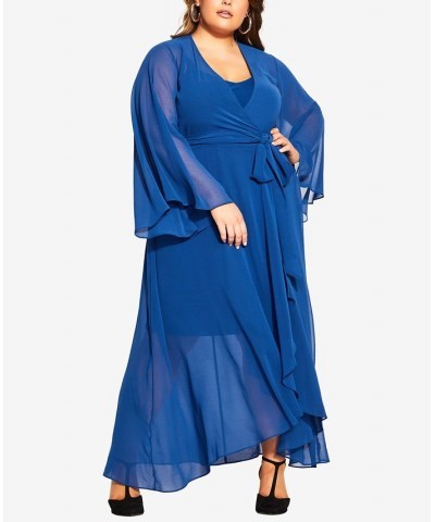 Trendy Plus Size Fleetwood Maxi Dress Deep Blue $52.82 Dresses