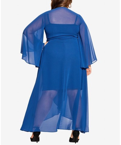 Trendy Plus Size Fleetwood Maxi Dress Deep Blue $52.82 Dresses