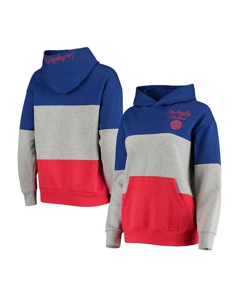 Women's Gray Royal LA Clippers Assist Color block Pullover Hoodie Gray, Royal $29.89 Sweatshirts