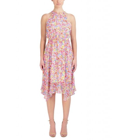 Women's Handkerchief-Hem A-Line Dress Spring Blossoms $37.80 Dresses