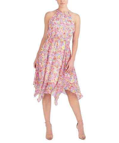 Women's Handkerchief-Hem A-Line Dress Spring Blossoms $37.80 Dresses