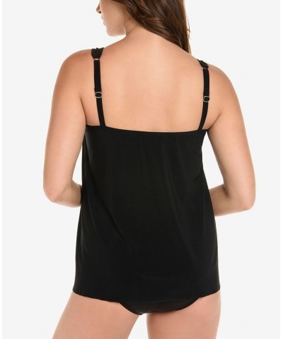 Illusionists Mirage Tiered Tankini Top Black $41.40 Swimsuits