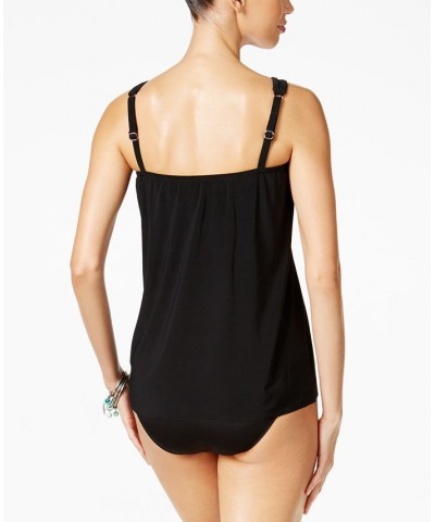 Illusionists Mirage Tiered Tankini Top Black $41.40 Swimsuits