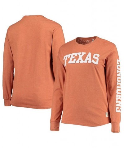 Women's Texas Orange Texas Longhorns Plus Size Two-Hit Canyon Long Sleeve T-shirt Orange $34.19 Tops
