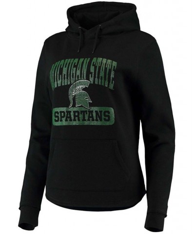 Women's Black Michigan State Spartans Core Crossover Pillbox Pullover Hoodie Black $28.80 Sweatshirts