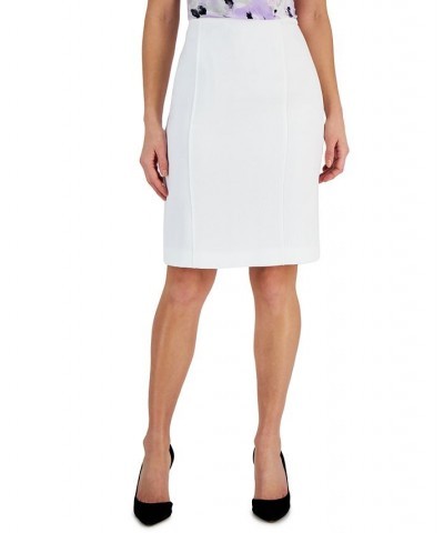 Petite Princess-Seam Pencil Skirt Lily White $25.96 Skirts