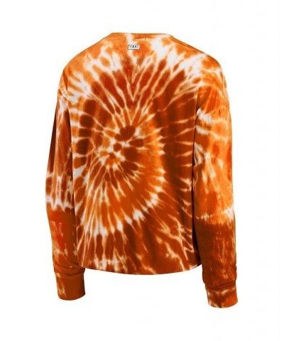 Women's Orange Clemson Tigers Team Tie-Dye Long Sleeve T-shirt Orange $31.19 Tops