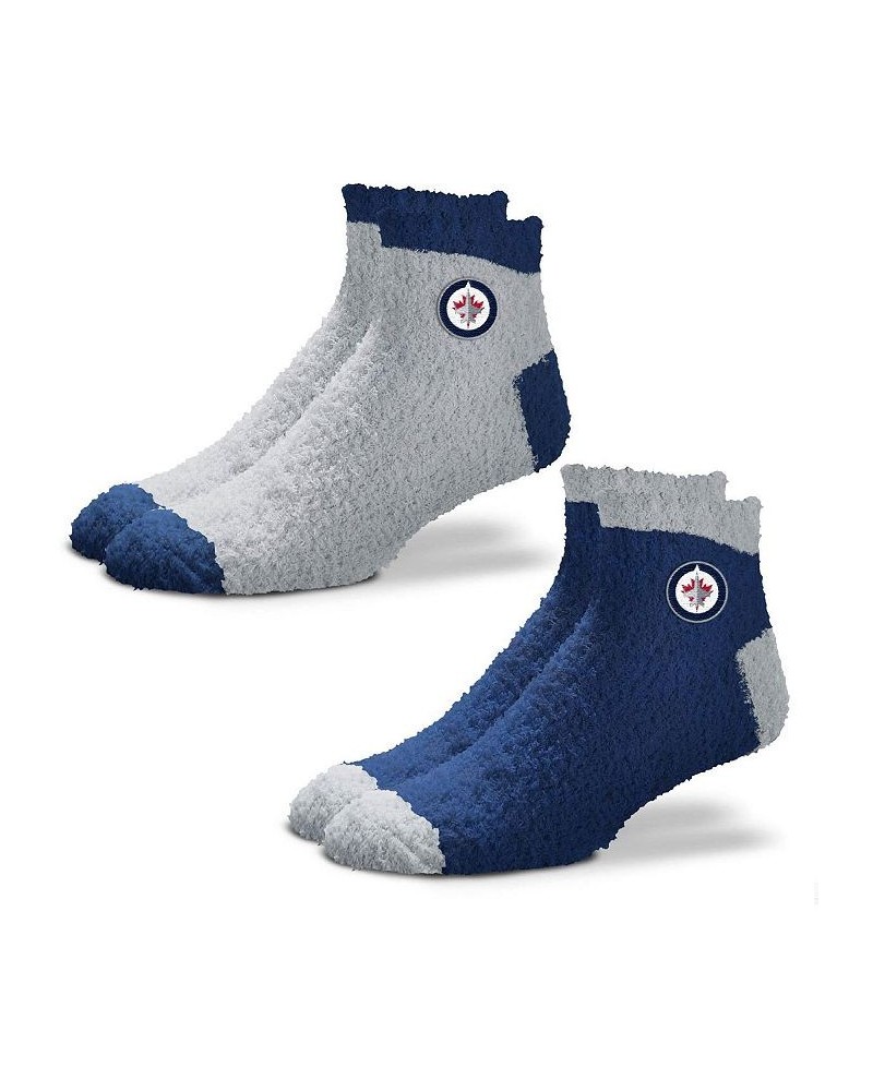 Women's Winnipeg Jets 2-Pack Team Sleep Soft Socks Navy $14.08 Socks