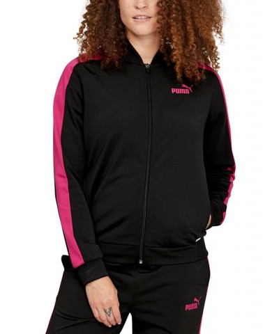 Women's Tricot Front Full-Zip Track Jacket Puma Black-orchid Shadow $23.06 Jackets