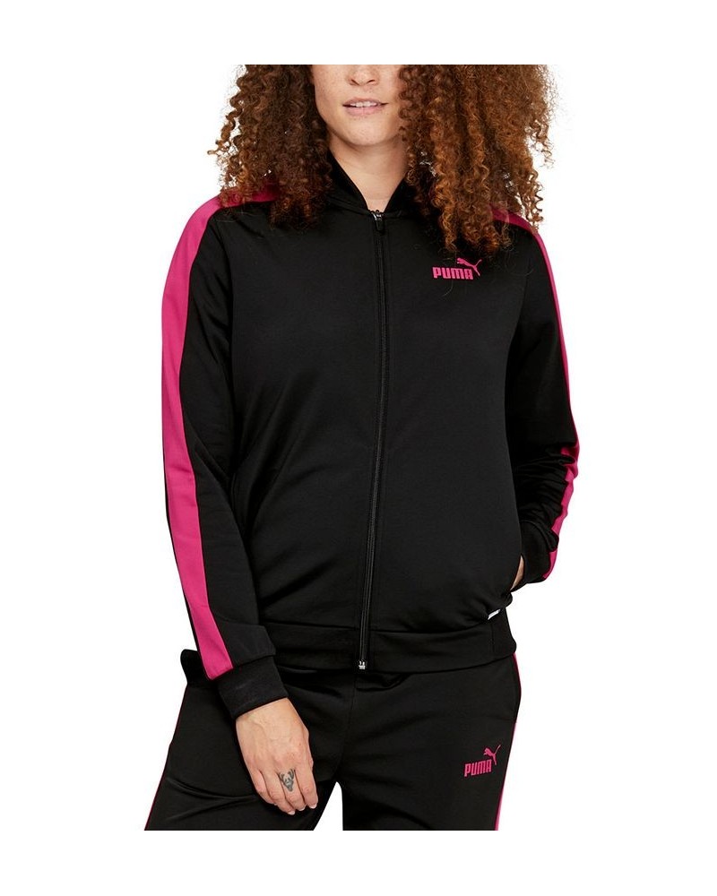 Women's Tricot Front Full-Zip Track Jacket Puma Black-orchid Shadow $23.06 Jackets