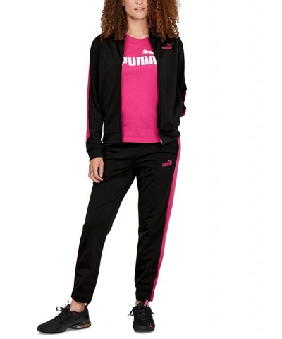 Women's Tricot Front Full-Zip Track Jacket Puma Black-orchid Shadow $23.06 Jackets