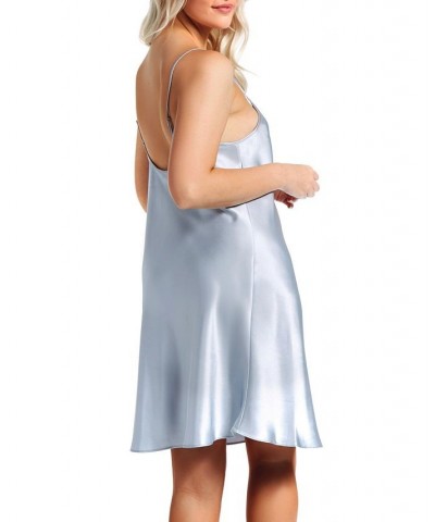 Women's Marina Lux Sleeveless Satin Chemise Ivory $23.00 Lingerie