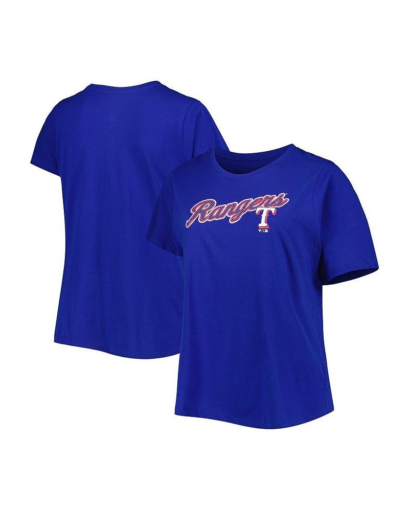 Women's Royal Texas Rangers Plus Size Team Scoop Neck T-shirt Royal $15.40 Tops