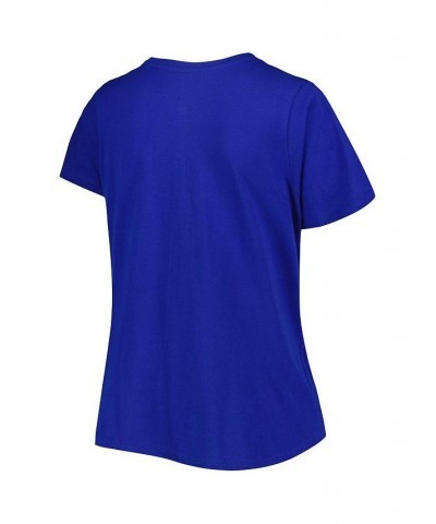 Women's Royal Texas Rangers Plus Size Team Scoop Neck T-shirt Royal $15.40 Tops