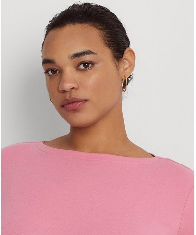 Plus Size Boatneck Top Poolside Rose $33.32 Tops