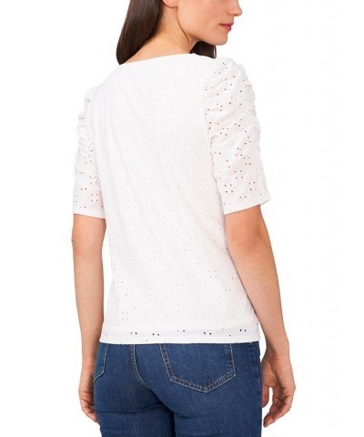 Women's Eyelet-Embroidered Top White $26.24 Tops