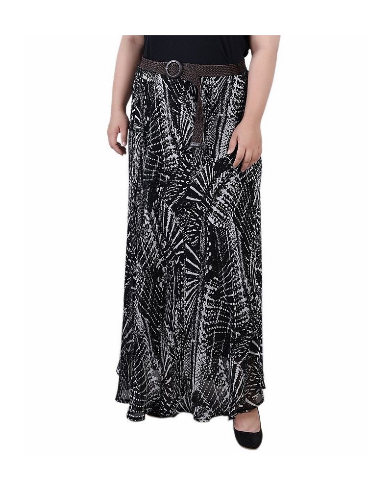 Plus Size Chiffon Maxi Skirt Onyx Raybeam $17.04 Skirts