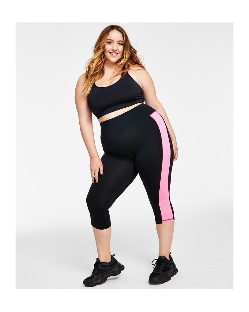 Plus Size Colorblocked Capri Leggings Crystal Mist $10.99 Pants