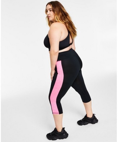 Plus Size Colorblocked Capri Leggings Crystal Mist $10.99 Pants