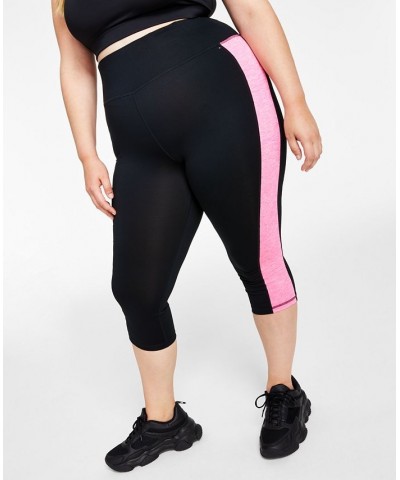 Plus Size Colorblocked Capri Leggings Crystal Mist $10.99 Pants