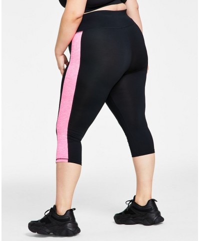 Plus Size Colorblocked Capri Leggings Crystal Mist $10.99 Pants