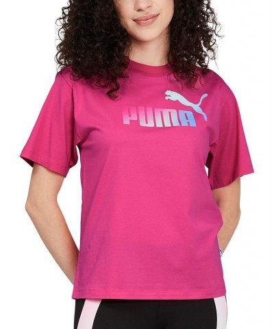 Women's Cotton Essential Ombré Relaxed T-Shirt Pink $15.28 Tops