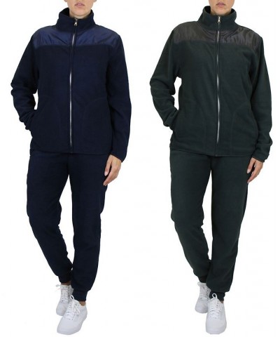 Women's Polar Fleece Full Matching Sets Pack of 2 Navy Charcoal $50.88 Outfits