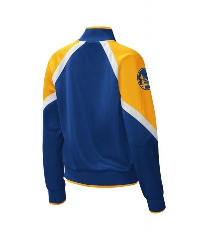 Women's Royal Golden State Warriors Slam Dunk Raglan Full-Zip Track Jacket Blue $34.10 Jackets