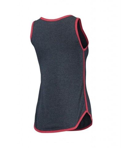 Women's Heathered Navy Minnesota Twins Contrast Binding Scoop Neck Tank Top Heathered Navy $21.31 Tops