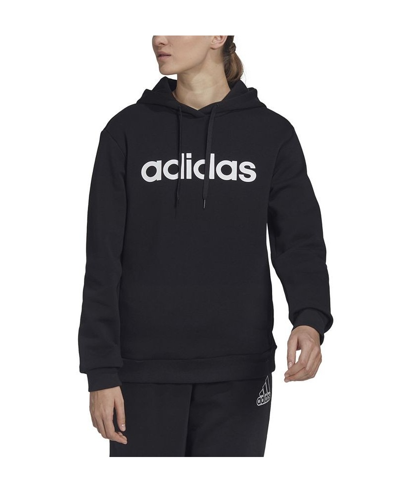 Women's Essentials Linear Hoodie Black $24.51 Sweatshirts