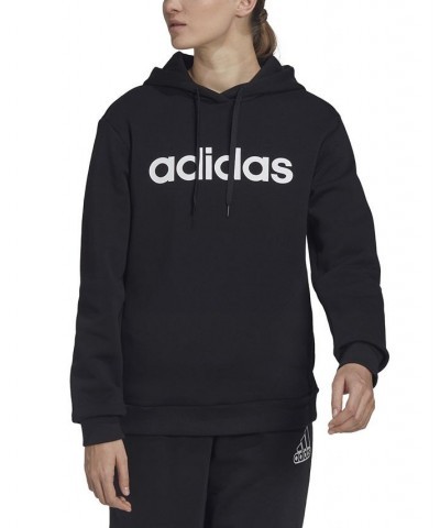 Women's Essentials Linear Hoodie Black $24.51 Sweatshirts