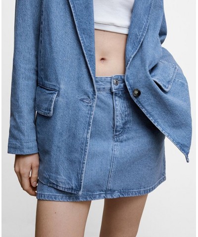 Women's Denim Mini-Skirt Medium Blue $28.70 Skirts