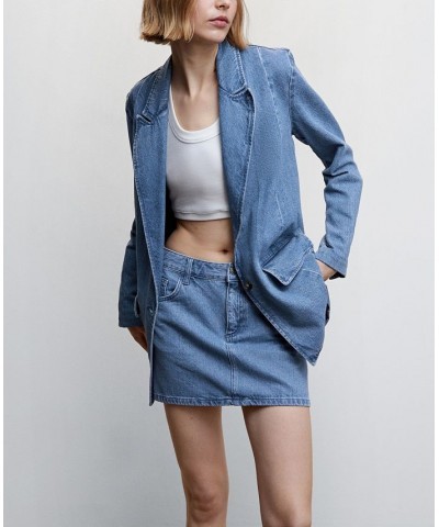 Women's Denim Mini-Skirt Medium Blue $28.70 Skirts