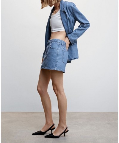 Women's Denim Mini-Skirt Medium Blue $28.70 Skirts