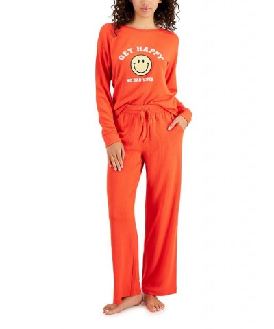 Women's Cozy Pajama Set Happy Papaya Punch $17.39 Sleepwear