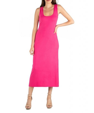 Scoop Neck Maxi Dress with Racerback Detail Pink $20.34 Dresses