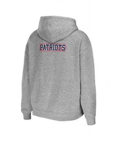 Women's Heathered Gray New England Patriots Team Full-Zip Hoodie Heathered Gray $41.28 Sweatshirts