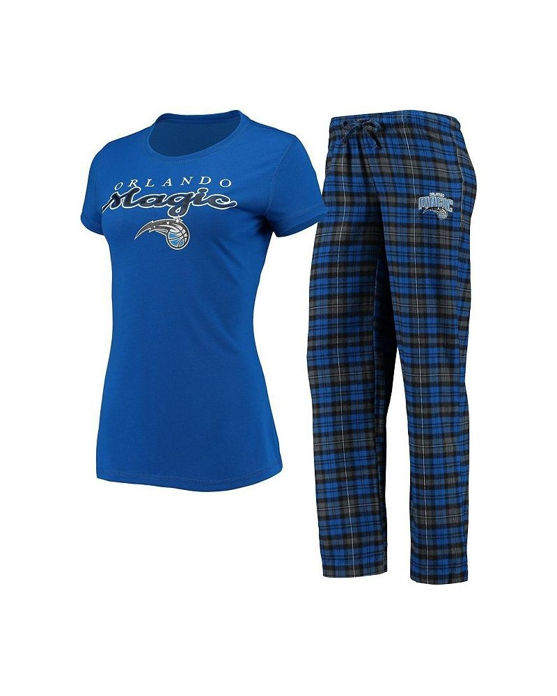 Women's Blue Black Orlando Magic Lodge T-shirt and Pants Sleep Set Blue, Black $28.20 Pajama