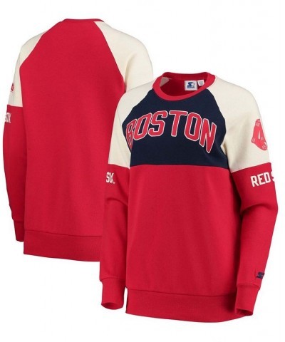 Women's Navy-Red Boston Red Sox Baseline Raglan Historic Logo Pullover Sweatshirt Navy-Red $36.55 Sweatshirts
