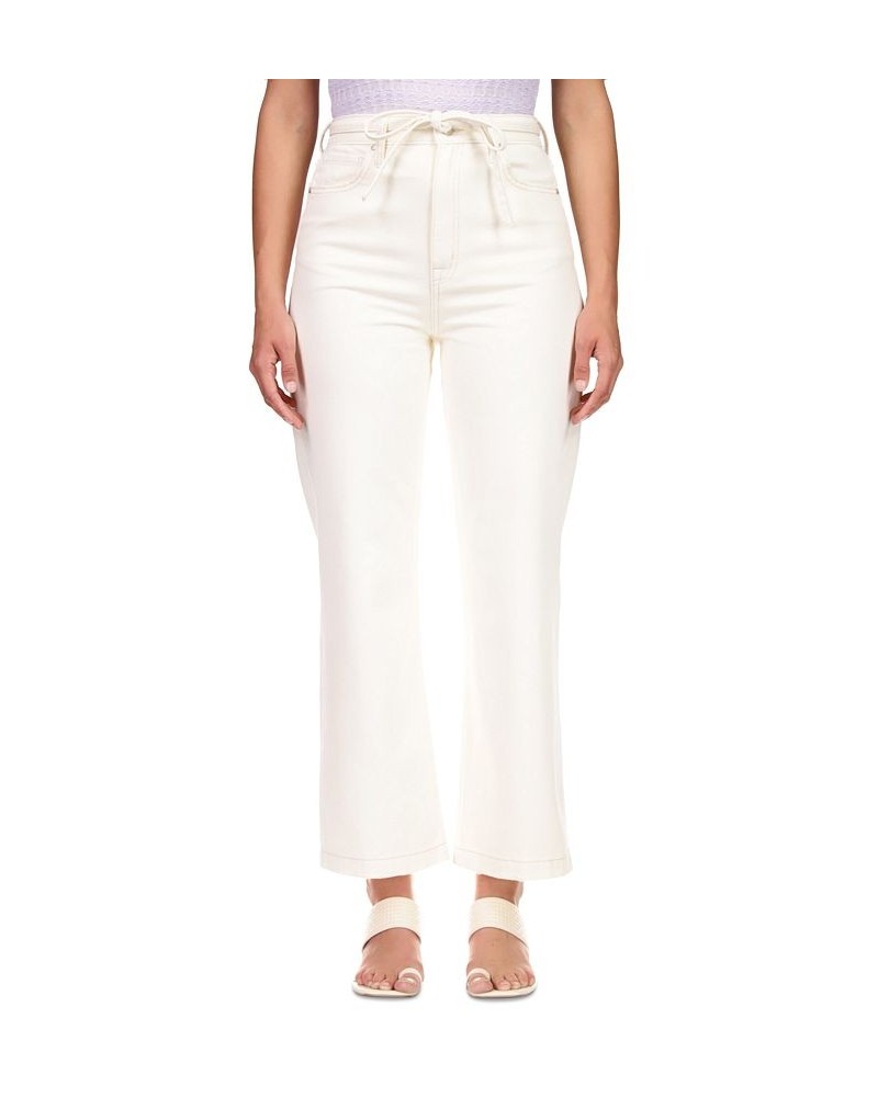 Women's Belted Flashback Ankle Jeans Powdered Sugar $55.49 Pants