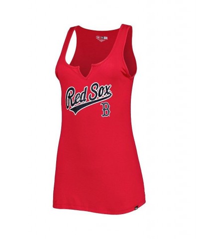 Women's Red Boston Red Sox Notch Neck Tank Top Red $23.77 Tops