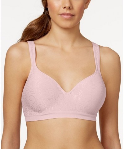 Comfort Revolution Shaping Wireless Smoothing Bra 3463 Hush Pink Swirl $14.26 Bras