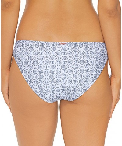 Juniors' Margarita Ruffled-Neck Bikini Top & Sweet Side Tie-Side Bikini Bottoms Blue/White $27.84 Swimsuits