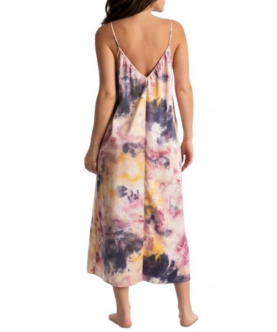 Women's Aurora Printed Satin Sleeveless Gown Camel $24.36 Sleepwear