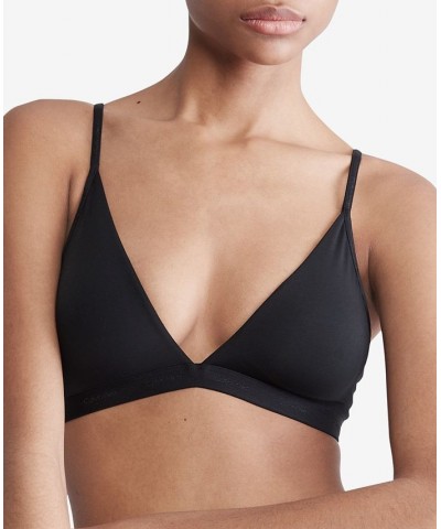 Women's Form To Body Lightly Lined Triangle Bralette QF6758 Black $13.45 Bras