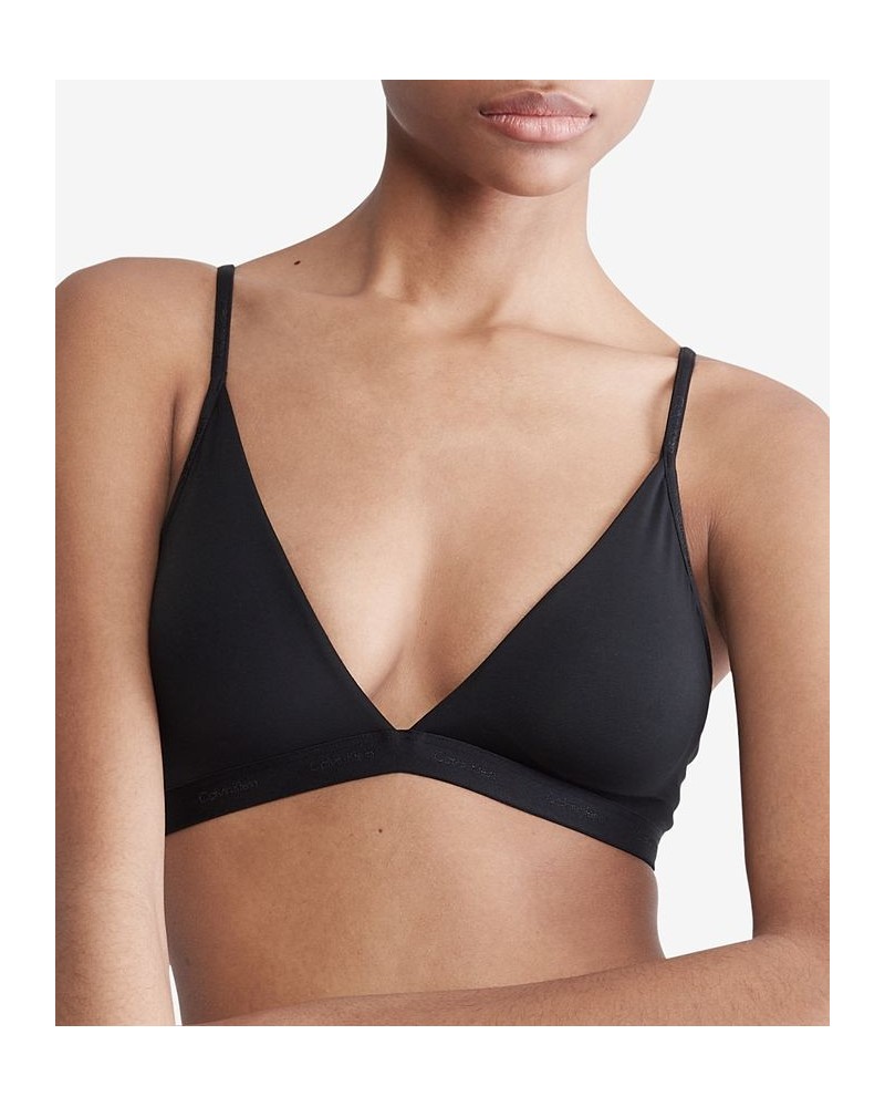 Women's Form To Body Lightly Lined Triangle Bralette QF6758 Black $13.45 Bras